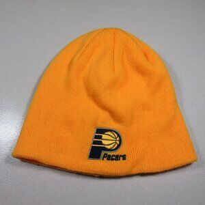 adidas mens solid yellow Indiana Pacers NBA basketball knit hat OS